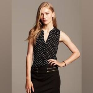 Banana Republic Woven Polka Dot Top